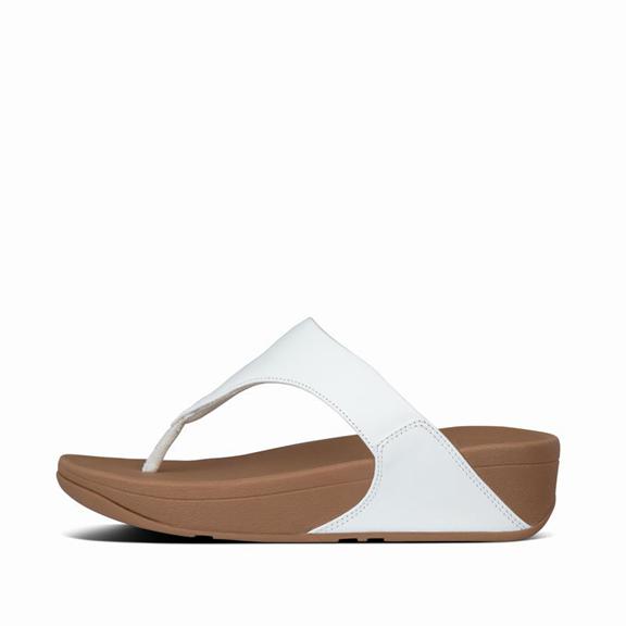 Fitflop Lulu Leather Toe Post Sandals White Womens - South Africa (FAGE93081)